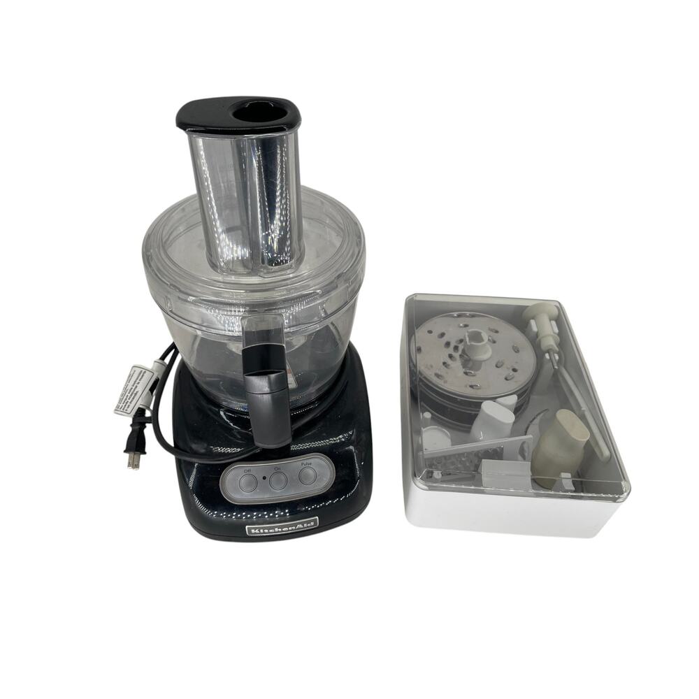 KitchenAid Black and Clear Food Processor with Accessory Box